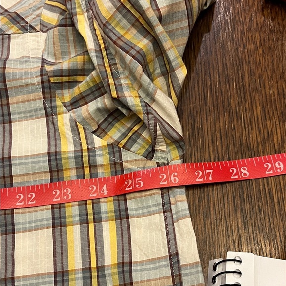 Patagonia Men's Yellow and Brown Plaid Shirt XXL - Picture 7 of 10
